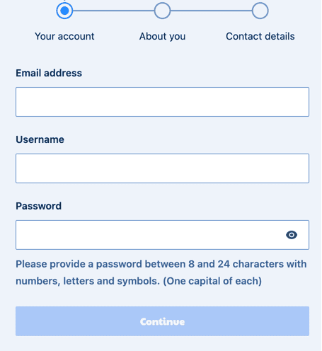 Registration at Ripper casino